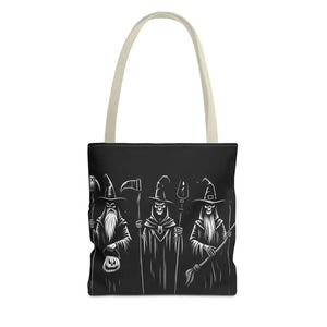 Witch Aop Tote Bag with Black Cotton Handles - Dipaliz - Bags