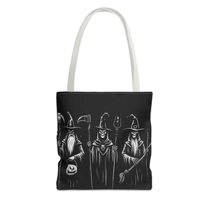 Witch Aop Tote Bag with Black Cotton Handles - Dipaliz - Bags