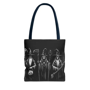 Witch Aop Tote Bag with Black Cotton Handles - Dipaliz - Bags