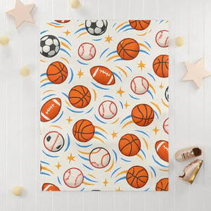 Sports Ball Baby Blanket – Soft Fleece Throw - Dipaliz - Blankets