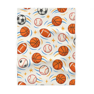Sports Ball Baby Blanket – Soft Fleece Throw - Dipaliz - Blankets
