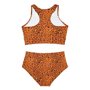 Fierce Cheetah Sporty Bikini Set - High Waisted - Dipaliz - Swimwear