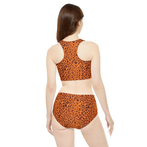 Fierce Cheetah Sporty Bikini Set - High Waisted - Dipaliz - Swimwear