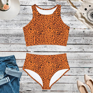 Fierce Cheetah Sporty Bikini Set - High Waisted - Dipaliz - Swimwear