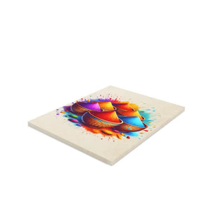 Luxurious Happy Holi Greeting Cards - Vibrant Joy - Dipaliz - & Note