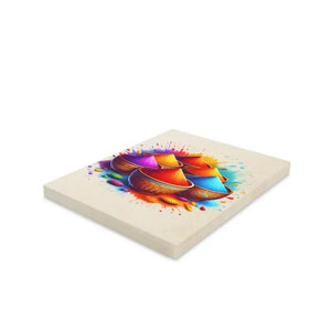 Luxurious Happy Holi Greeting Cards - Vibrant Joy - Dipaliz - & Note
