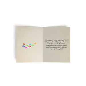 Luxurious Happy Holi Greeting Cards - Vibrant Joy - Dipaliz - & Note