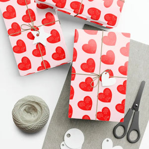 Red Hearts Gift Wrap Papers - Stunning Design - Dipaliz - Wrapping Paper