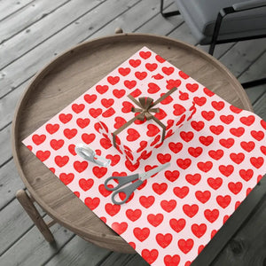 Red Hearts Gift Wrap Papers - Stunning Design - Dipaliz - Wrapping Paper