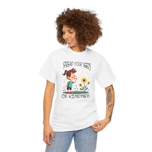 T-shirt - Heavy Cotton Tee - Spread Kindness All-day Comfort - Dipaliz