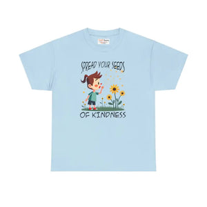 T-shirt - Heavy Cotton Tee - Spread Kindness All-day Comfort - Dipaliz Light Blue / s