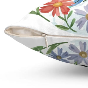 Spun Polyester Square Pillow Spring Bees Blooms Decor Dipaliz - Throw Pillows