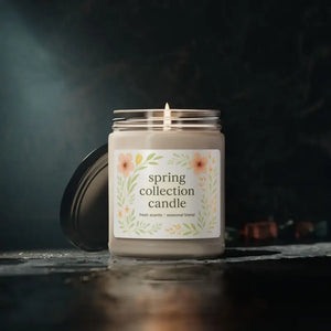 Spring Collection Scented Soy Wax Candle Reusable Glass Vessel Dipaliz - Apple Harvest / 9oz - Candles
