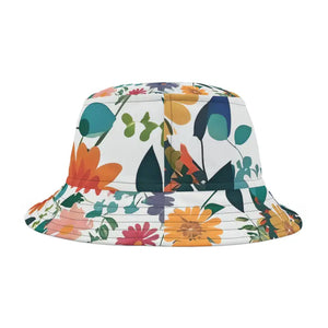 Polyester Bucket Hat Spring Flowers Vintage Fisherman Style Dipaliz - Hats