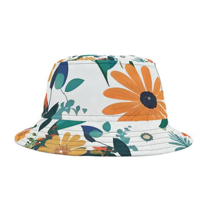 Polyester Bucket Hat Spring Flowers Vintage Fisherman Style Dipaliz - Hats