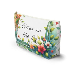 Spring Flowers Accessory Pouch - Stylish Travel Essential - Dipaliz - Cosmetic & Toiletry Bags