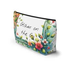 Spring Flowers Accessory Pouch - Stylish Travel Essential - Dipaliz - Cosmetic & Toiletry Bags