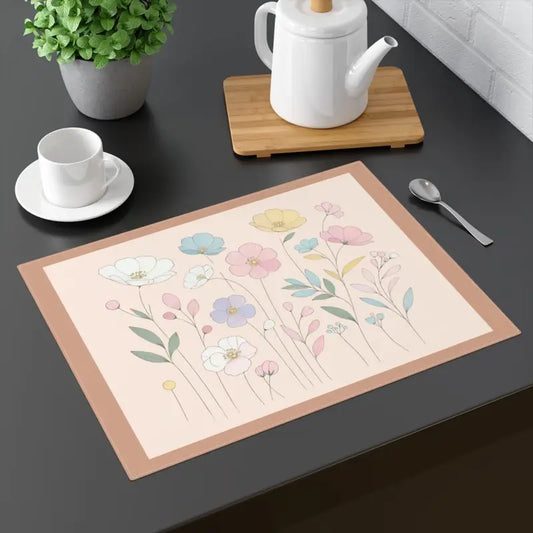 Spring Flowers Placemat 1pc - 18’’ × 14’’ Home Decor