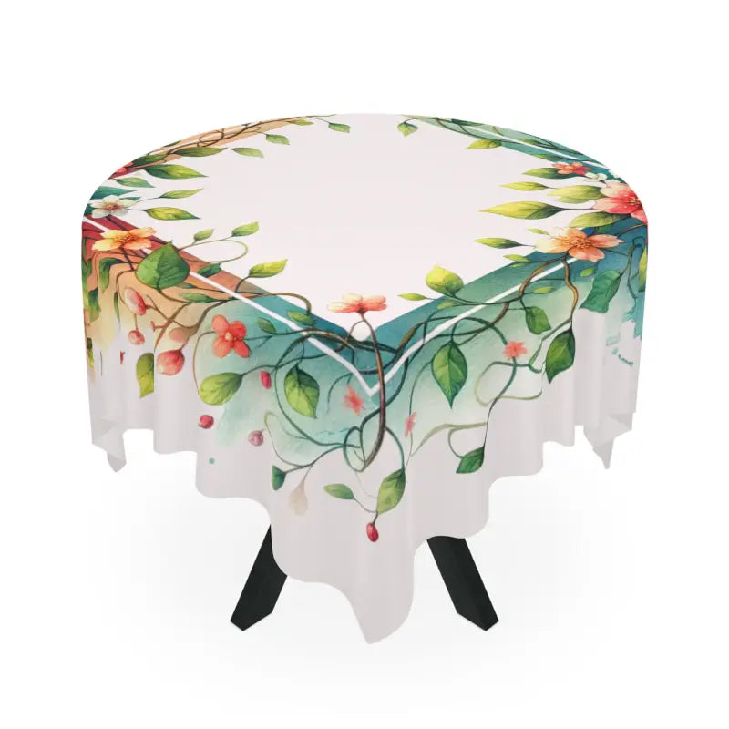 Transform your Table with Spring Flowers Square Tablecloth - one Size / White Home Decor