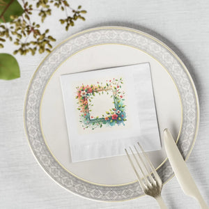 White Coined Napkins – Upscale Party Paper - Dipaliz