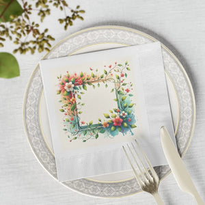 White Coined Napkins – Upscale Party Paper - Dipaliz