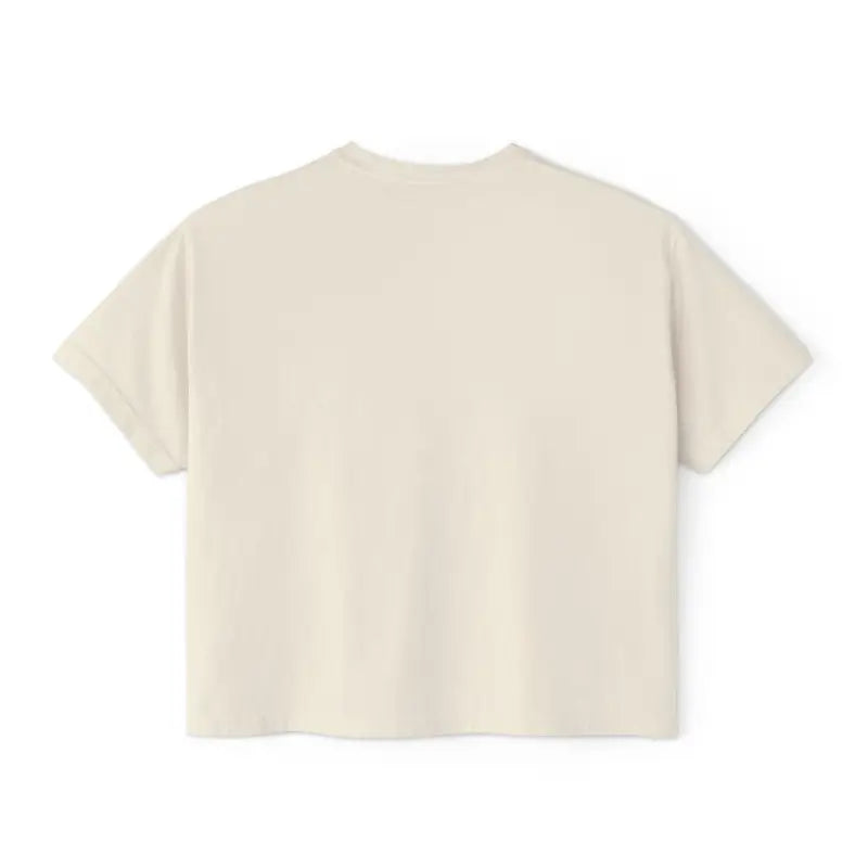 Laidback Vibes: Flowy Rolled Cuffs Boxy Tee for Women - T-shirt