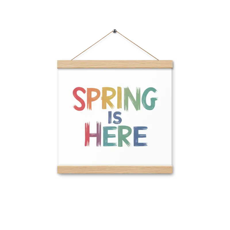 Transform your Space: Spring Poster with Stylish Hanger - 12″×12″ Home Decor