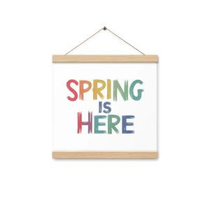 Spring Poster with Hanger - Vibrant Wall Art Decor - Dipaliz - 12″×12″ - Posters Prints & Visual Artwork