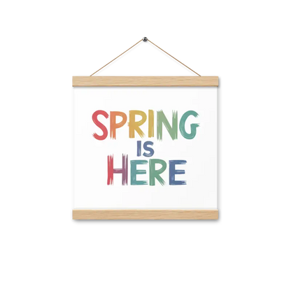 Transform your Space: Spring Poster with Stylish Hanger - 12″×12″ Home Decor