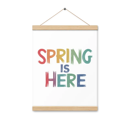 Transform your Space: Spring Poster with Stylish Hanger - 12″×16″ Home Decor