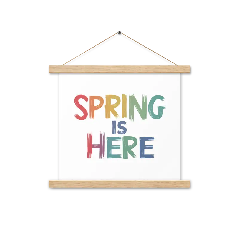 Transform your Space: Spring Poster with Stylish Hanger - 14″×14″ Home Decor