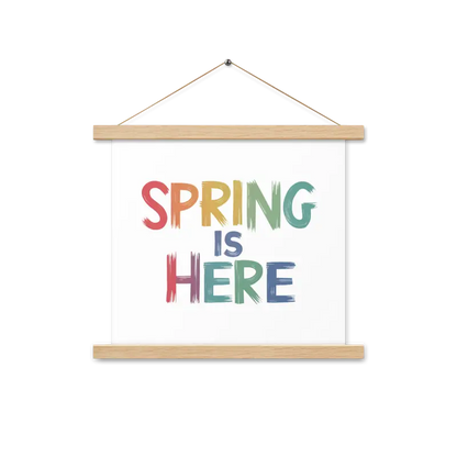 Transform your Space: Spring Poster with Stylish Hanger - 14″×14″ Home Decor