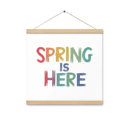 Transform your Space: Spring Poster with Stylish Hanger - 16″×16″ Home Decor