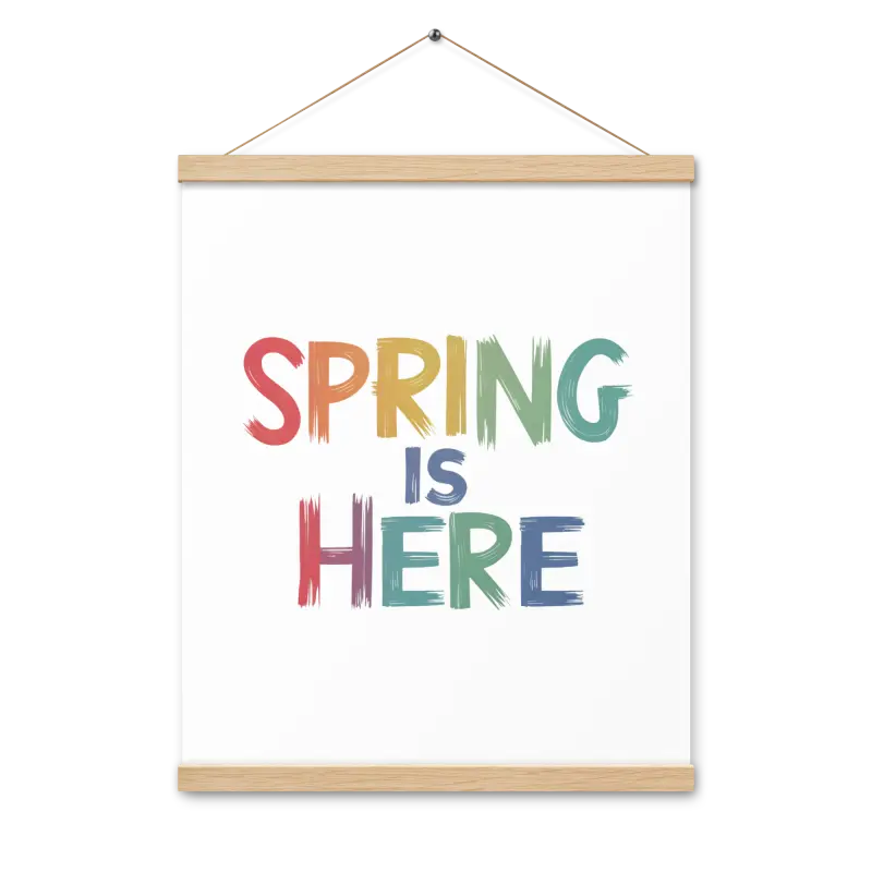 Transform your Space: Spring Poster with Stylish Hanger - 16″×20″ Home Decor