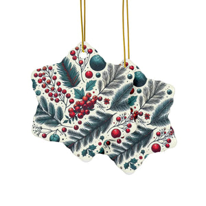 Spruce and Berries Ornaments – Glossy Finish - Dipaliz - Holiday