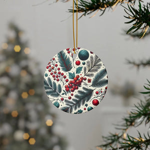 Spruce and Berries Ornaments – Glossy Finish - Dipaliz - Holiday