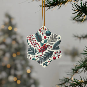Spruce and Berries Ornaments – Glossy Finish - Dipaliz - Holiday