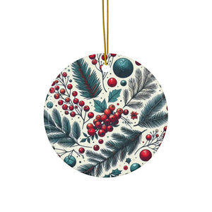 Spruce and Berries Ornaments – Glossy Finish - Dipaliz - Holiday