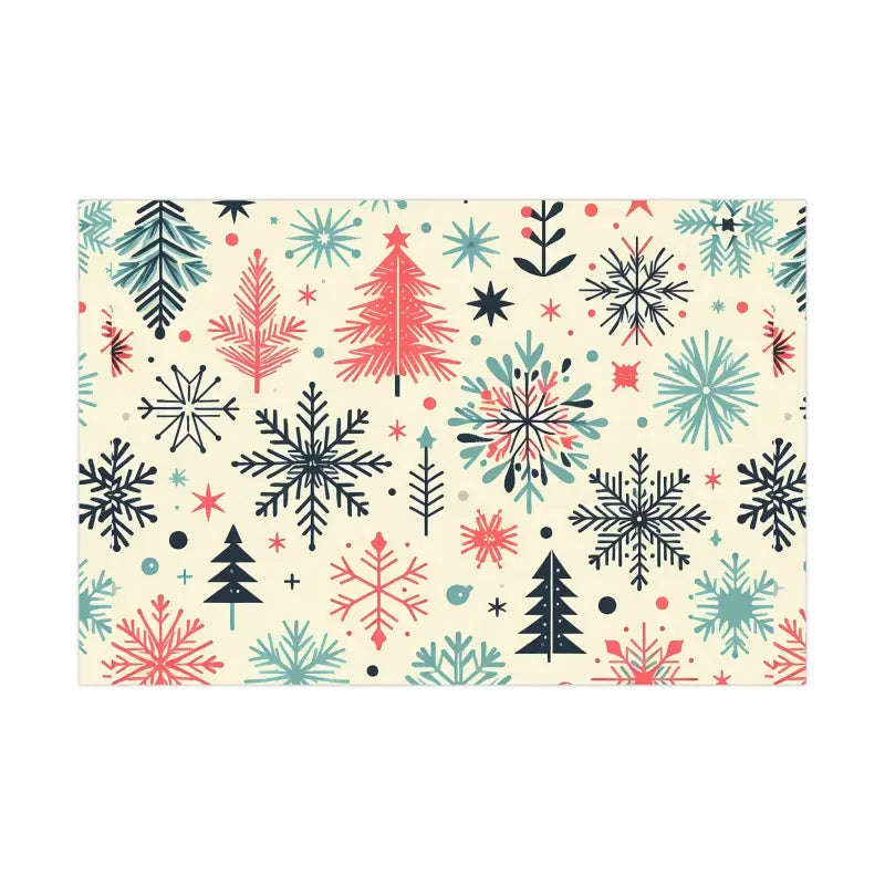 Unwrap Magic with Eco-friendly Spruce & Snowflake Wrap - 30’’ x 20’’ / Satin Home Decor