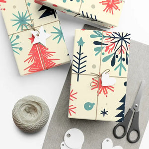 Eco-friendly Greenguard Spruce Snowflakes Gift Wrap - Dipaliz - Wrapping Paper