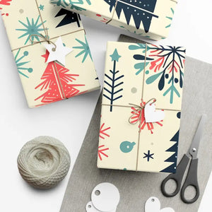 Eco-friendly Greenguard Spruce Snowflakes Gift Wrap - Dipaliz - Wrapping Paper