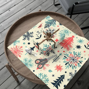 Eco-friendly Greenguard Spruce Snowflakes Gift Wrap - Dipaliz - Wrapping Paper