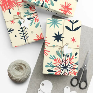 Eco-friendly Greenguard Spruce Snowflakes Gift Wrap - Dipaliz - Wrapping Paper