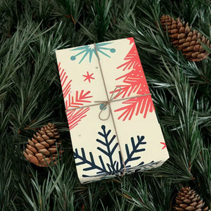 Eco-friendly Greenguard Spruce Snowflakes Gift Wrap - Dipaliz - Wrapping Paper