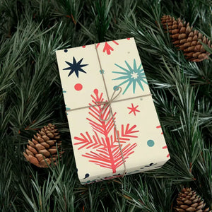 Eco-friendly Greenguard Spruce Snowflakes Gift Wrap - Dipaliz - Wrapping Paper