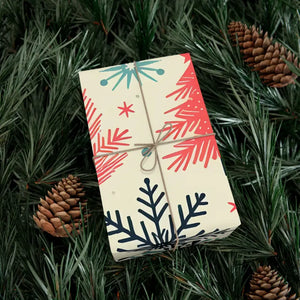 Eco-friendly Greenguard Spruce Snowflakes Gift Wrap - Dipaliz - Wrapping Paper