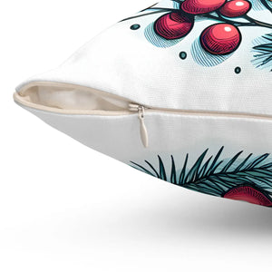Spruce and Berries Pillow – Festive Flair - Dipaliz - Throw Pillows