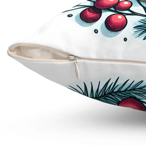 Spruce and Berries Pillow – Festive Flair - Dipaliz - Throw Pillows