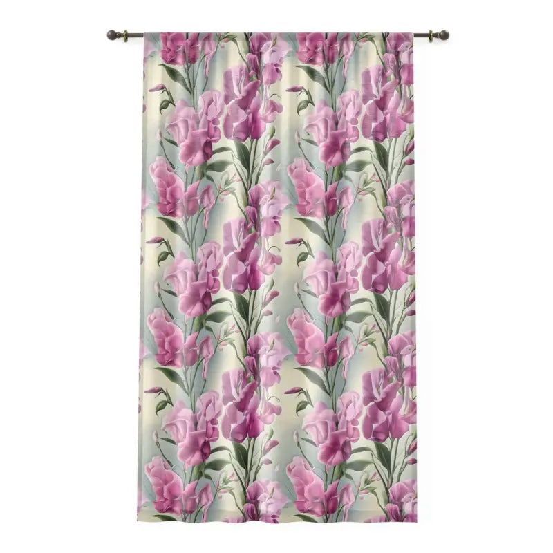 Spring Blossom Pink Flowers Curtain: Brighten your Home Decor - Sheer / White / 50’’ × 84’’