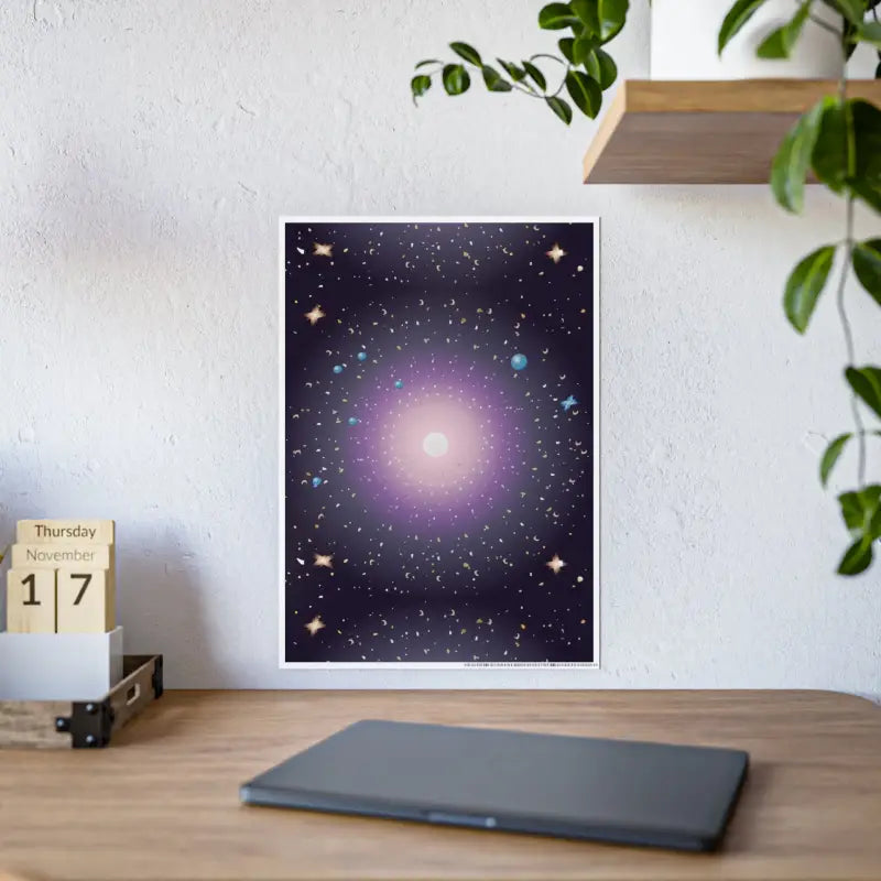 Elevate your Space with Stylish Celestial Gloss Posters - Poster